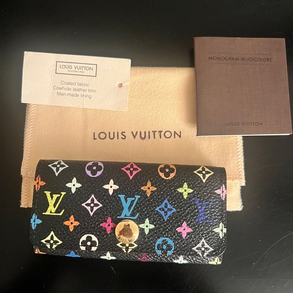 Louis Vuitton Monogram Canvas Black Murakami Multicles 4 key holder - Picture 1 of 14
